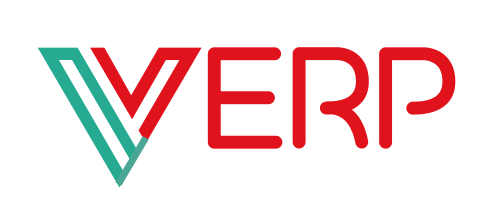 Logo VERP Formation, texte vert, rouge et noir, évoquant une équipe dynamique et des formations de qualité